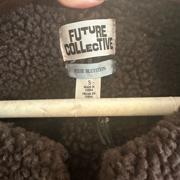 Women's Faux Shearling Lined Leather Vest - Future Collective - Picture 6 of 8